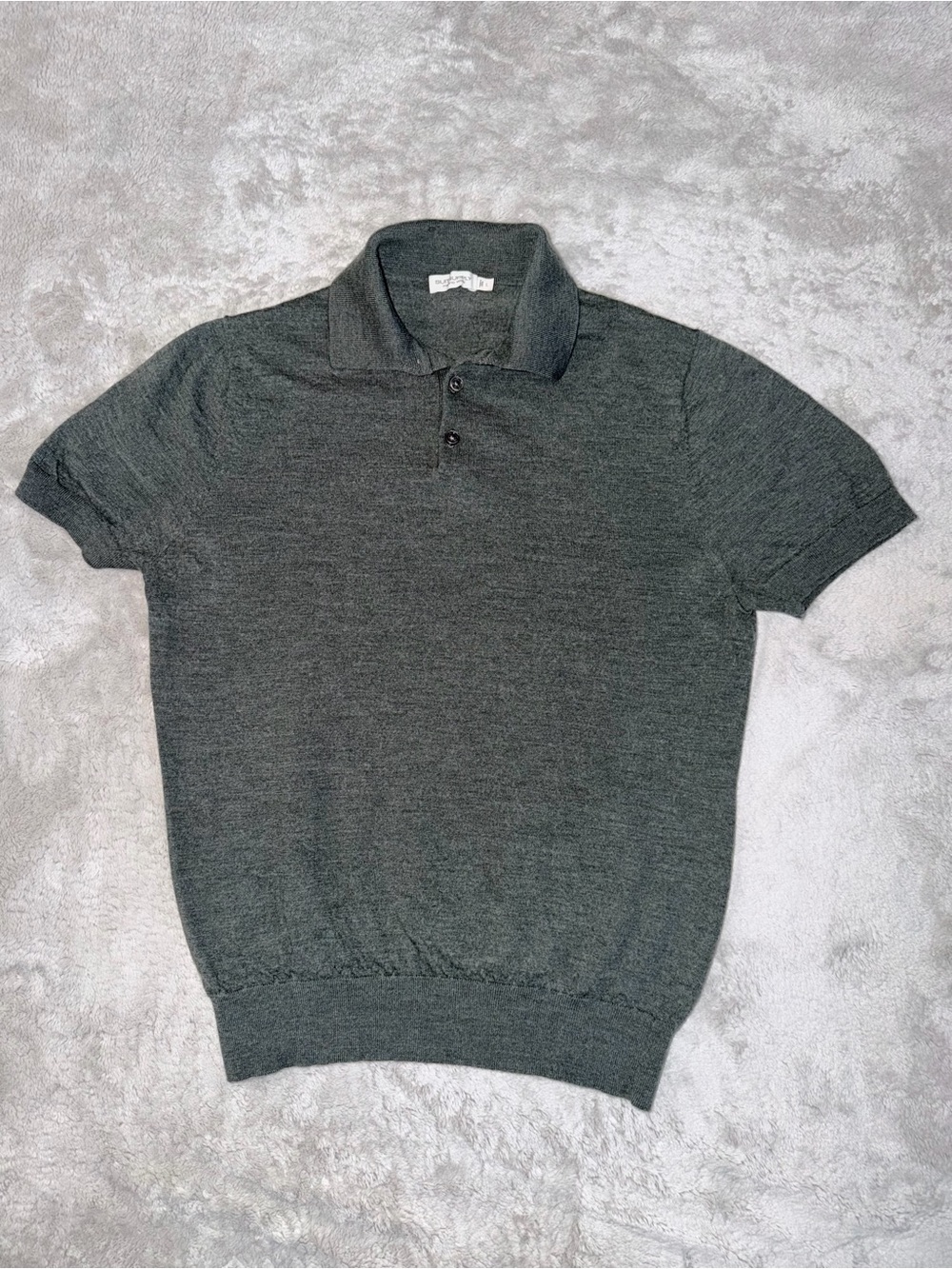 Suitsupply Merino Wool Polo Shirt Men’s Size Large Fit Small In Gray Casua